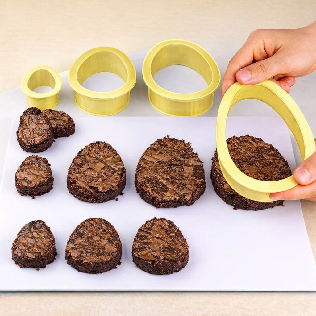 Cortador de Brownie Ovo de Páscoa 4 Peças BlueStar 50g 150g 250g 350g– Ana Brownie