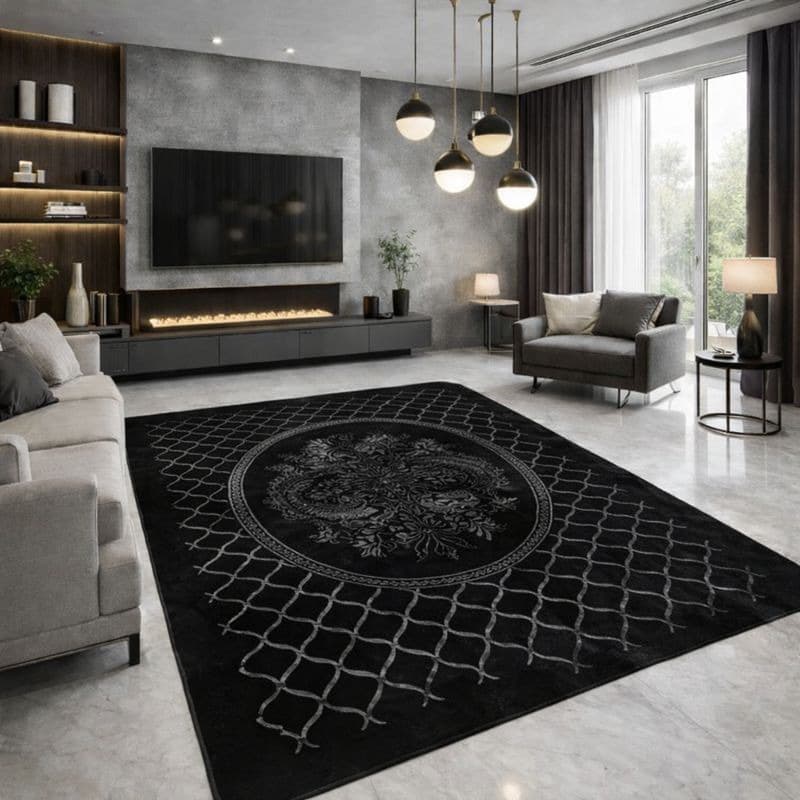 Tapete Sala Veludo Estampado Tipo Indiano 200x2,40 Promoção