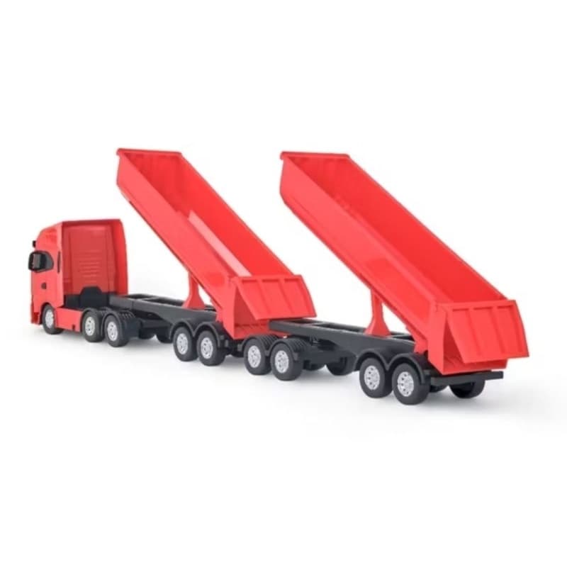 🚛 Caminhão Rodotrem Iveco Caçamba / Basculante – Brinquedo Realista