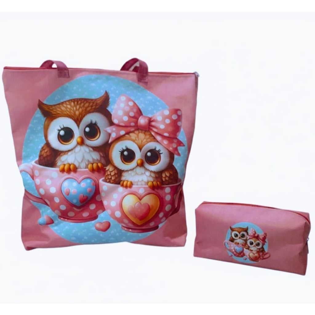 Bolsa Ecobag + Necessarie Impermeável (Kit com 2 peças)
