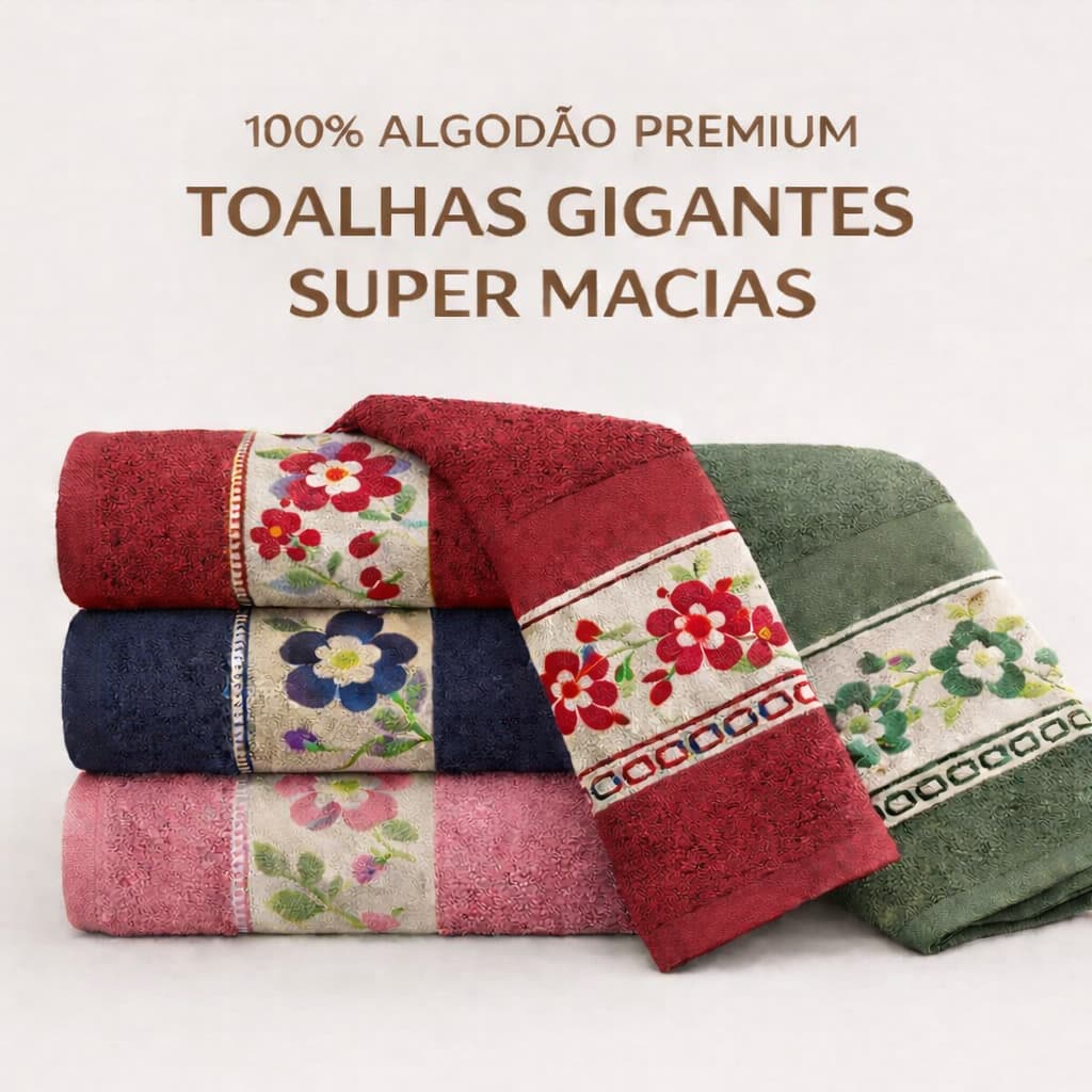 Toalha De Banho Gigante Banhão Grande Grossa Tecido 100% Algodão Premium Felpuda Macia 75x150 Alta Absorção