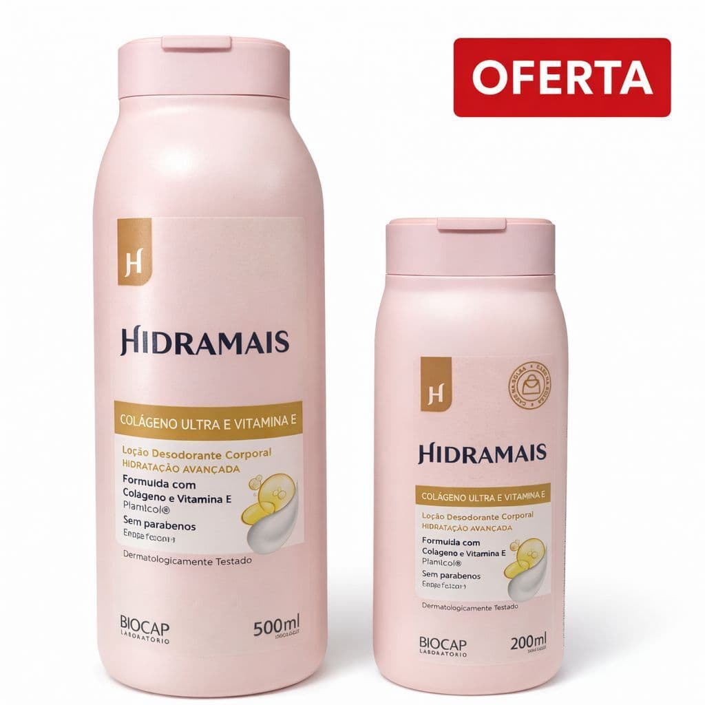 🔥  HIDRATANTE HIDRAMAIS COLÁGENO ULTRA + VITAMINA E 500ML + 200ML