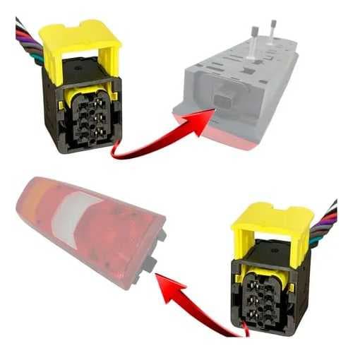 Conector Chicote Lanterna Traseira Accelo Atego Axor Actros
