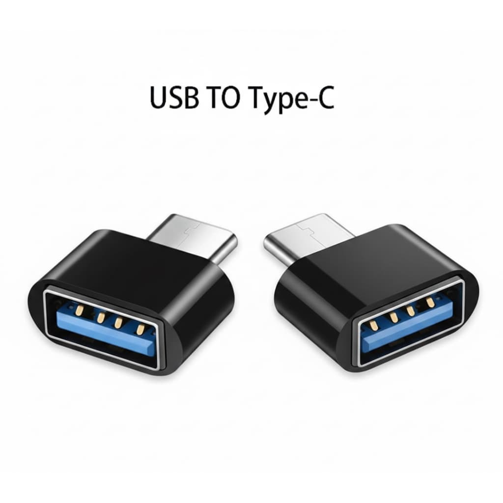 Kit 02 Adaptadores USB A para Tipo C - Preto