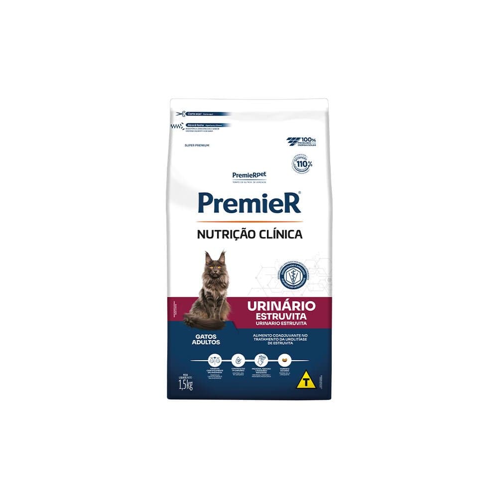 PREMIER NUTRIÇÃO CLINICA GATOS URINARIO ESTRUVITA 1,5 KG