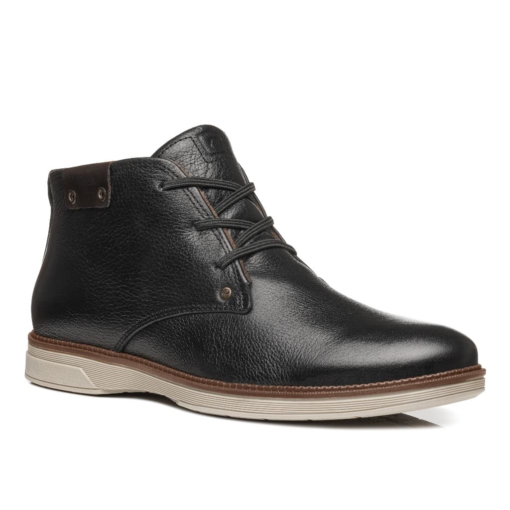 Bota Masculina Pegada Couro Cano Médio Confortável