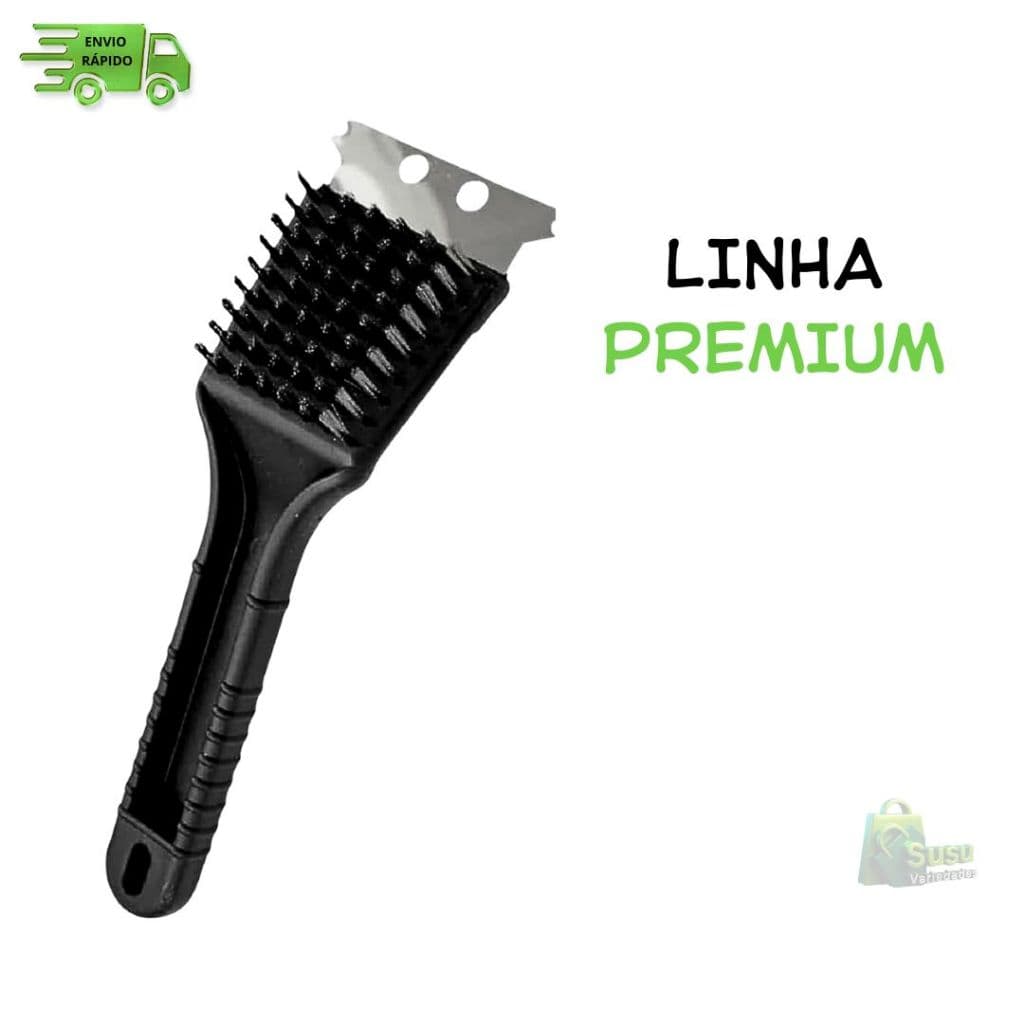 Escova Limpa Grelha de Churrasqueira Remove Gordura Pesada para Churrasco em Casa Ideal para Uso Doméstico Profissional