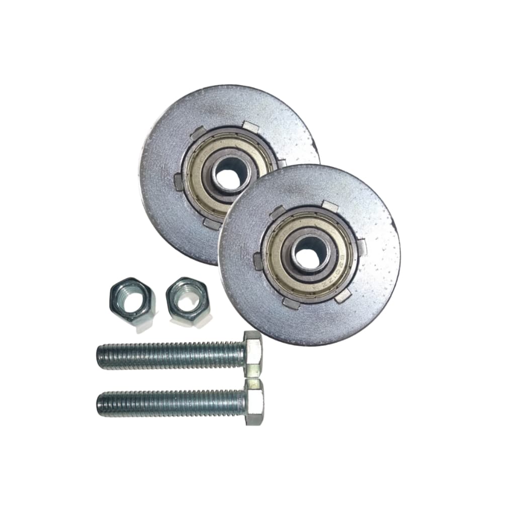 Kit Roldanas Polidas Ferro Sul U 6cm Ferro Para Portão 60kg