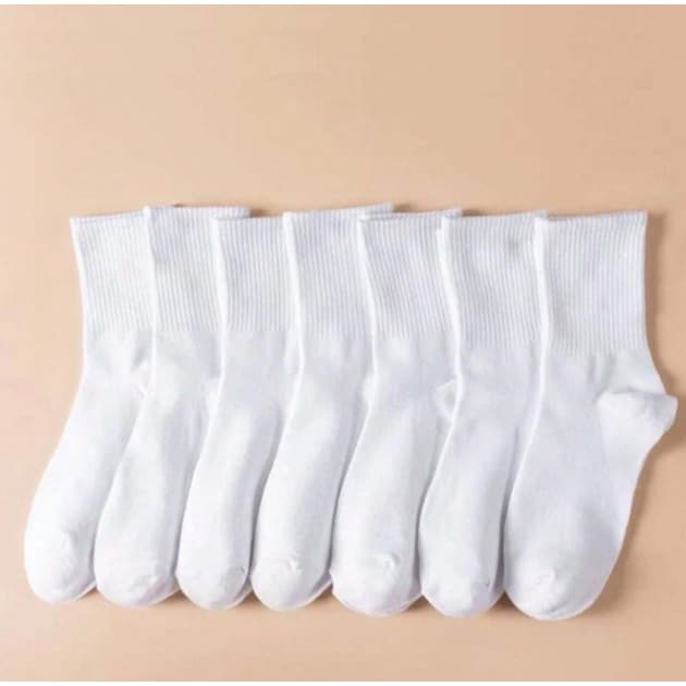 Kit 6 a 24 Pares Meia Branca Cano Longo Unissex DIRETO DA FABRICA
