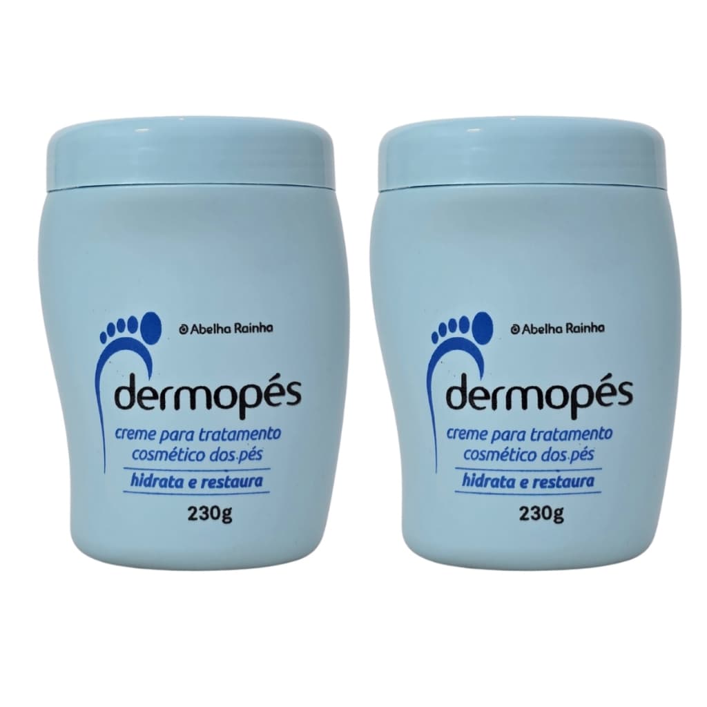 Kit 2 Creme Para Tratamento dos Pés Hidrata e Restaura Dermopés Abelha Rainha 230g