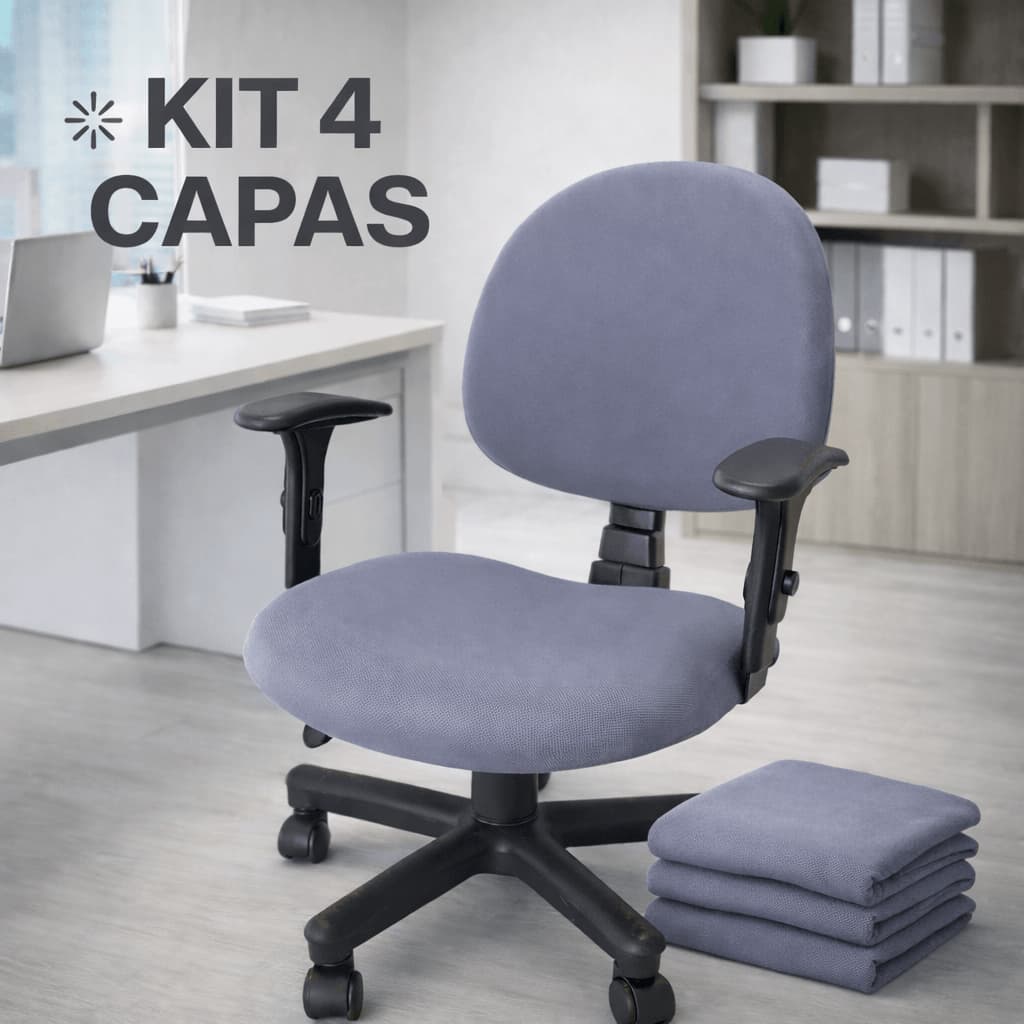 Protetor Para Cadeira De Escritório Kit Com 4 Unidades Várias Cores