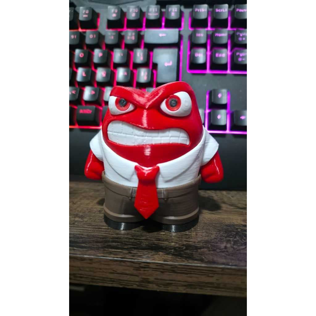 Boneco Raiva Divertidamente em Plástico – Colecionável - Presente - Geek - Coleção