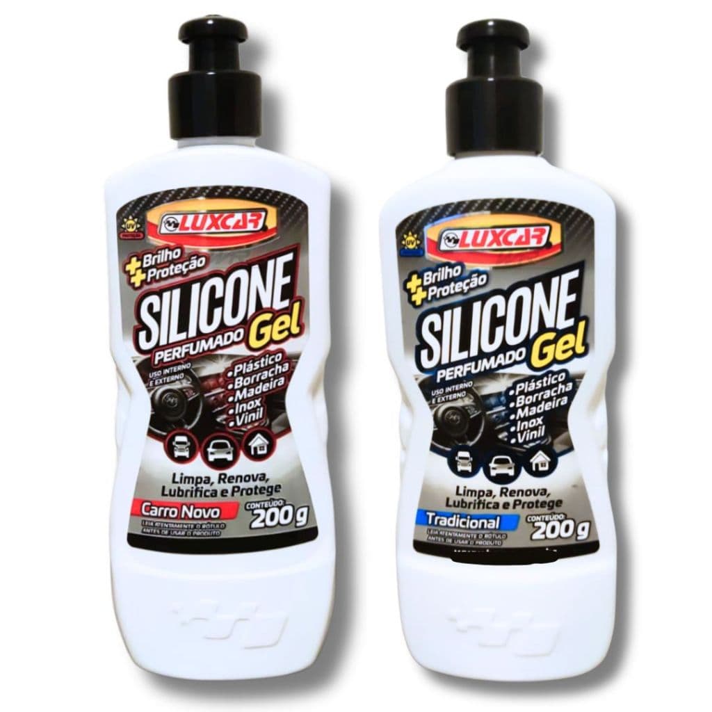 Silicone em Gel Automotivo perfumado para plástico madeira e vinil 200g