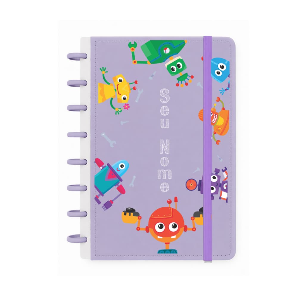 Caderno de Discos e Planner Personalizado - Caderno A4, B5 e A5 -- Robotica