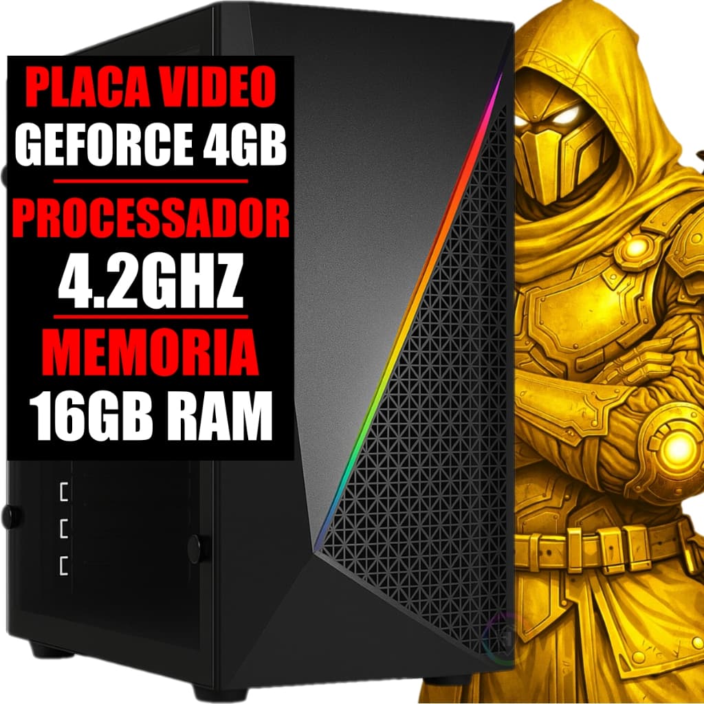 PC GAMER A10 4.2GHZ, PLACA VIDEO GEFORCE 4GB, 16GB RAM, SSD 480GB