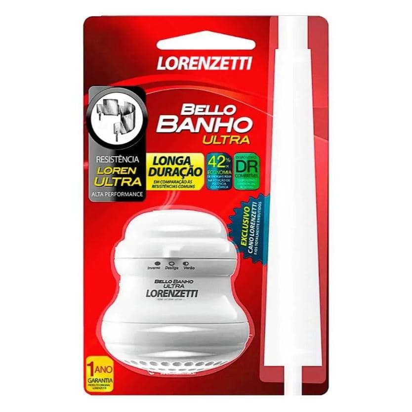 Chuveiro / Ducha Lorenzetti Bello Banho Ultra 127v 5500w Branco C/ Braço do chuveiro  incluso