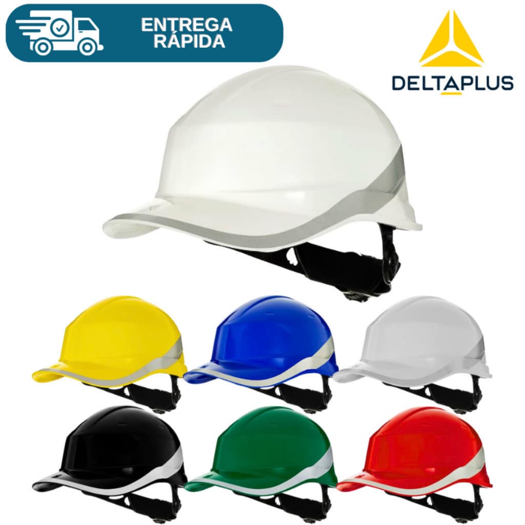 Capacete Segurança Aba Frontal Diamond Baseball CA 39041 Trabalho Engenheiro Obra EPI Com Catraca Proteção Individual