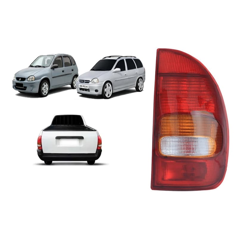 Par Lanterna Corsa Super 4 Portas Pick-up Wagon 96 97 98 99 Tricolor