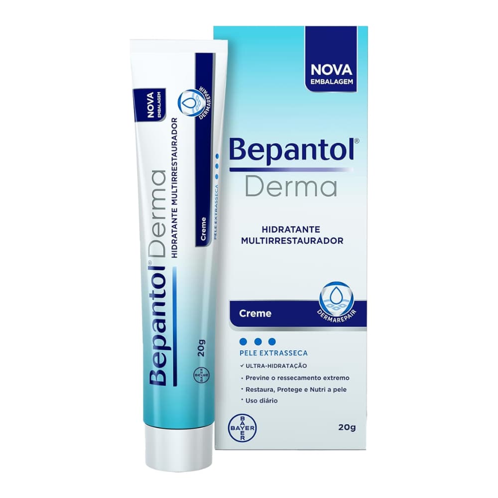 Bepantol Derma Creme 20g Hidratante Multirrestaurador Pele Seca e Extrasseca Reparador Intensivo Original
