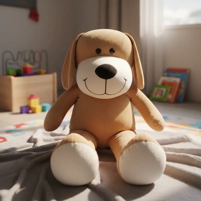 Cachorro de Pelúcia GIGANTE 90cm – Enorme, Macio e Perfeito para Presentear