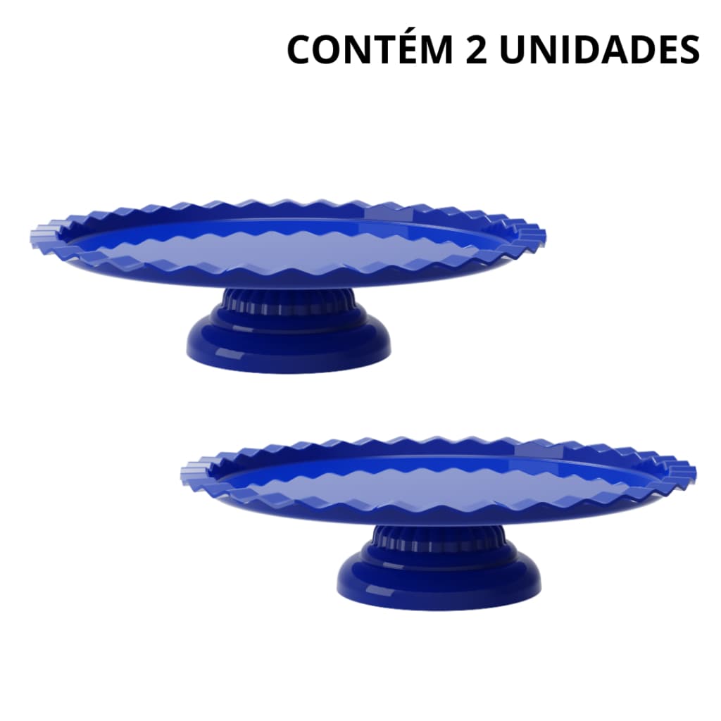 Kit 2 Boleiras Slim Festas Decoração Prática Chá Revelação
