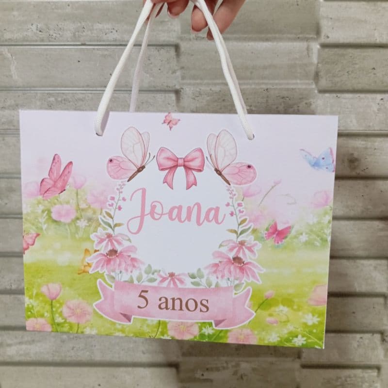 10 | 20 | 30 Sacolinhas Surpresa Lembrancinha Personalizada Jardim Encantado Borboleta- PEGUE E MONTE - Escolha seu Tema