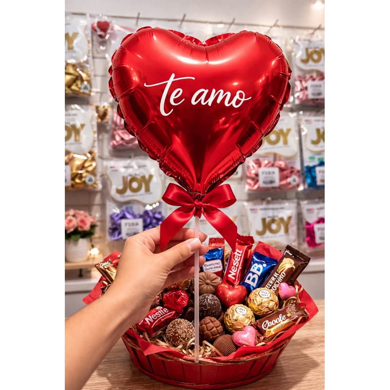 Adesivo Vinil Te Amo para Balão | Fácil Aplicação | Envio Imediato