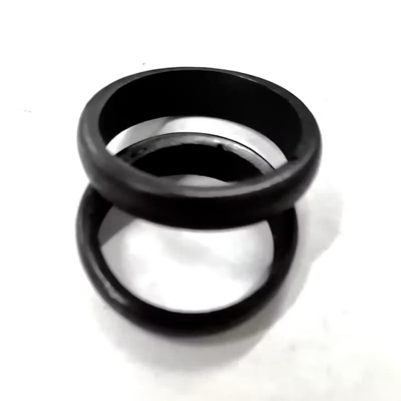 Anél De Coco Tucum Aliança Alta De Qualidade Preto (anel de coquinho)