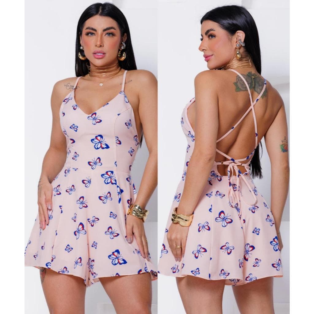 Macaquinho Costa com amarração zíper invisível com bojo e forro moda feminina lançamento verão