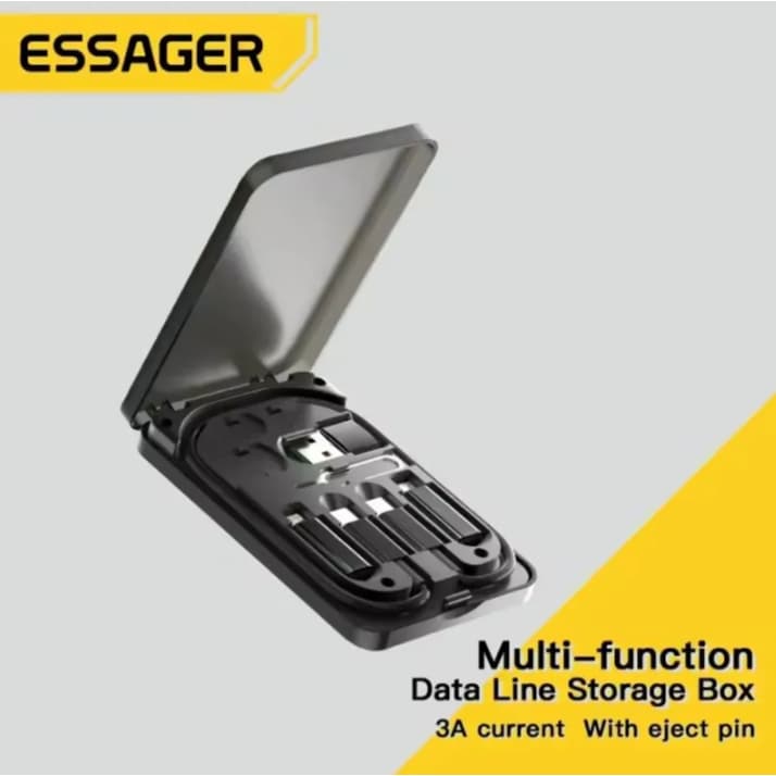 Kit Adaptadores Viagem Carregamento Rápido Usb C 60w - Essager