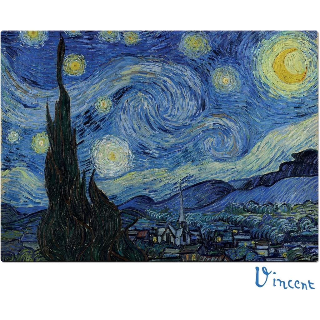 QUEBRA CABEÇA A NOITE ESTRELADA VINCENT VAN GOGH TOYSTER 1000 (mil) PEÇAS NANO TEXTURADAS OBRAS DE ARTE PUZZLE