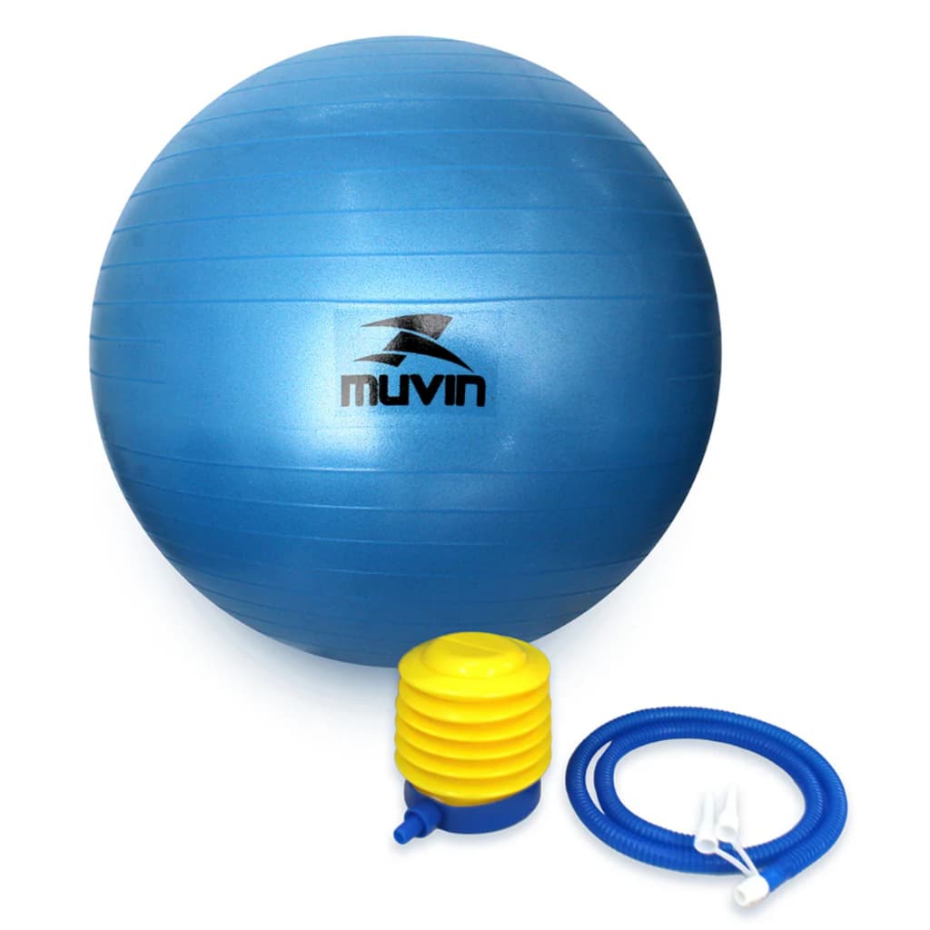 Bola de Pilates 65cm Muvin BLG-200 Antiestouro Suporta 300kg Com Bomba Pilates Yoga Fisioterapia