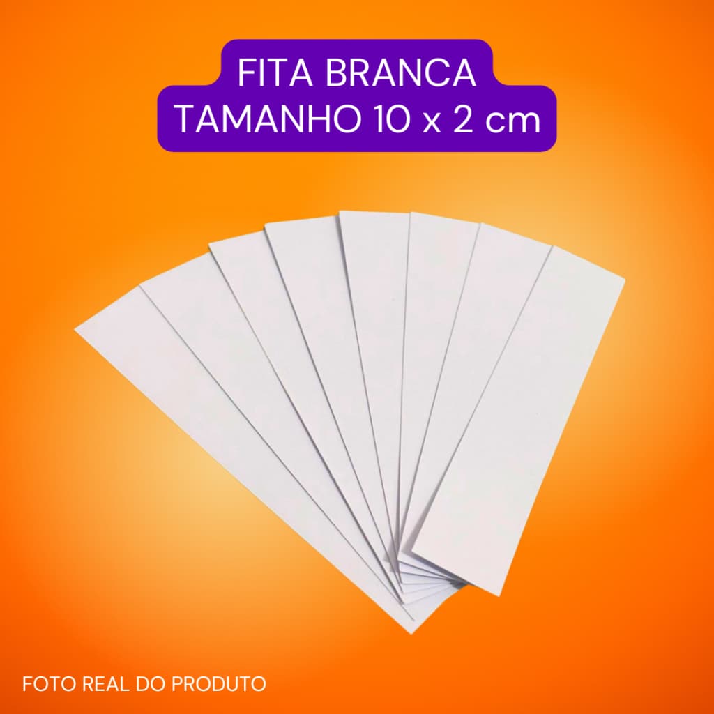 Fitas Olfativas Brancas 10x2cm Papel Organic 173g, Tiras de papel para Teste de Perfumes, 500, 1000, 2000 e 3000 uni.