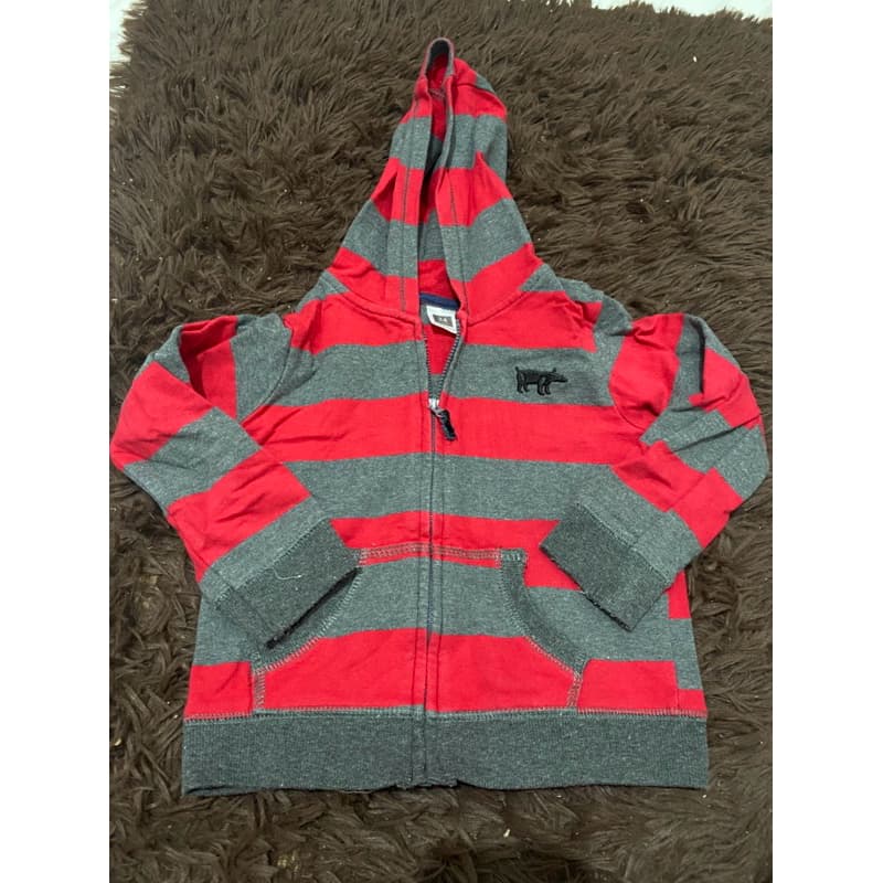 Blusa de frio listrada ótimo tecido infantil masculino
