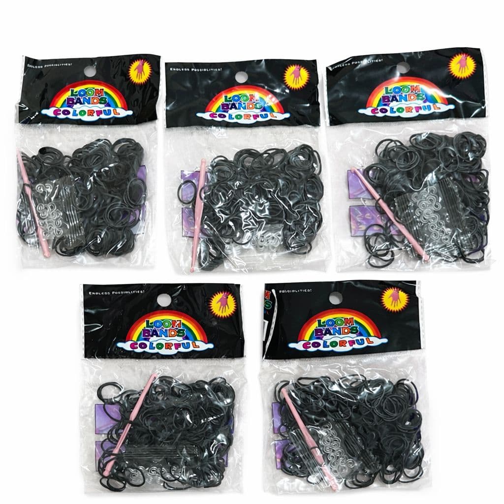Elástico De Cabelo Feminino Descartável Preto e Branco - KITS