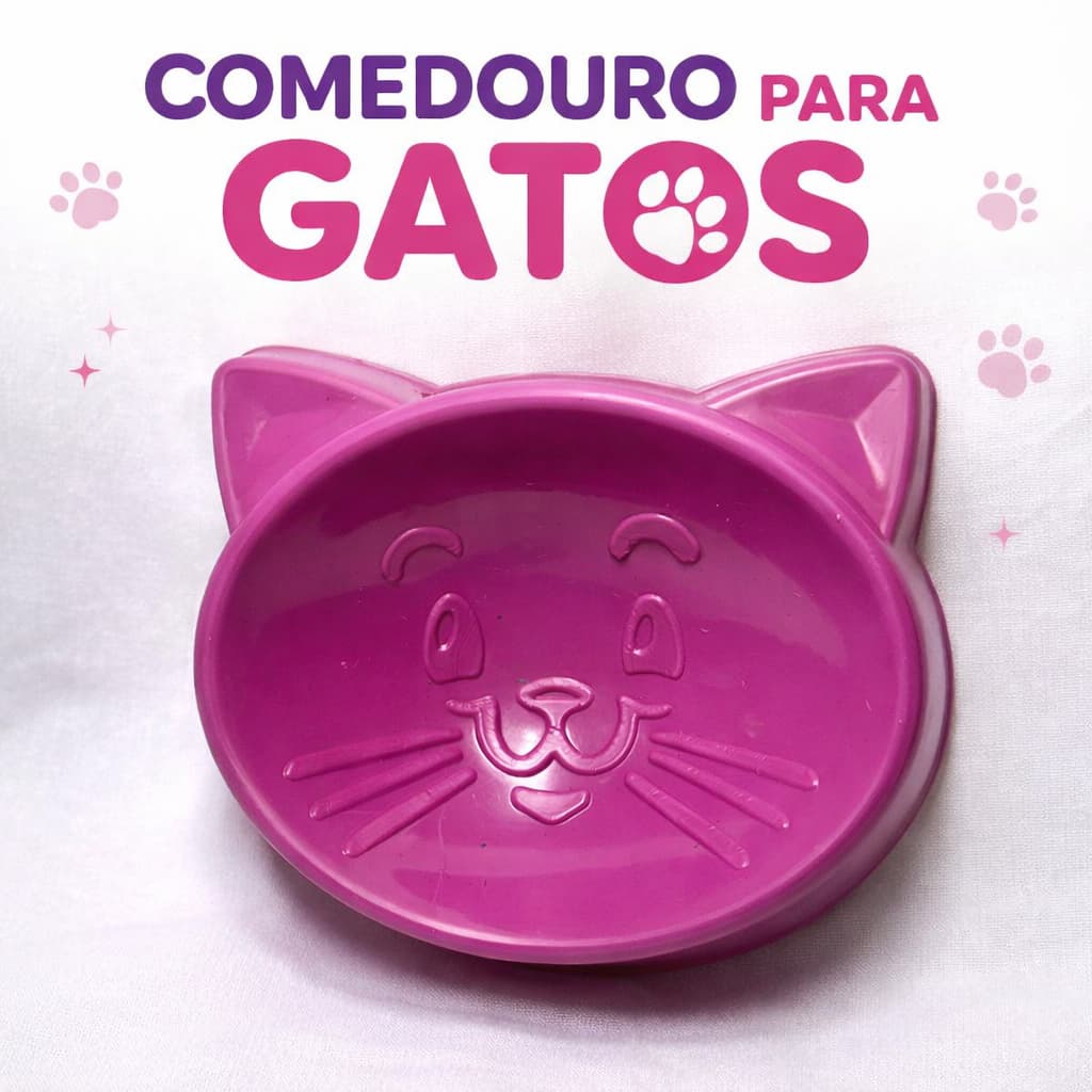 Comedouros Gato Orelhinha Plastico - 150 ml pet
