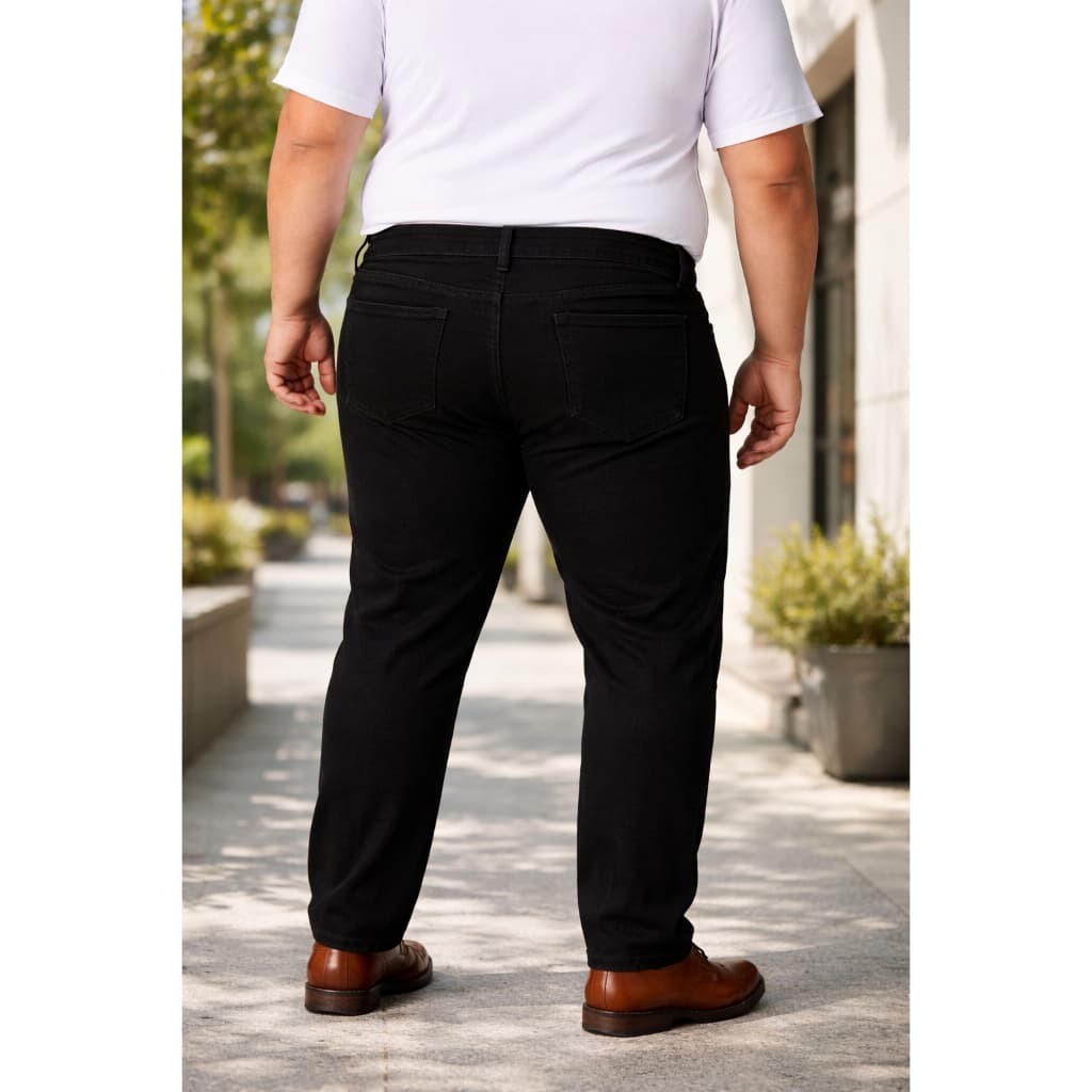 Calça Jeans Plus Size com Elastano Premium Masculina Tradicional Conforto