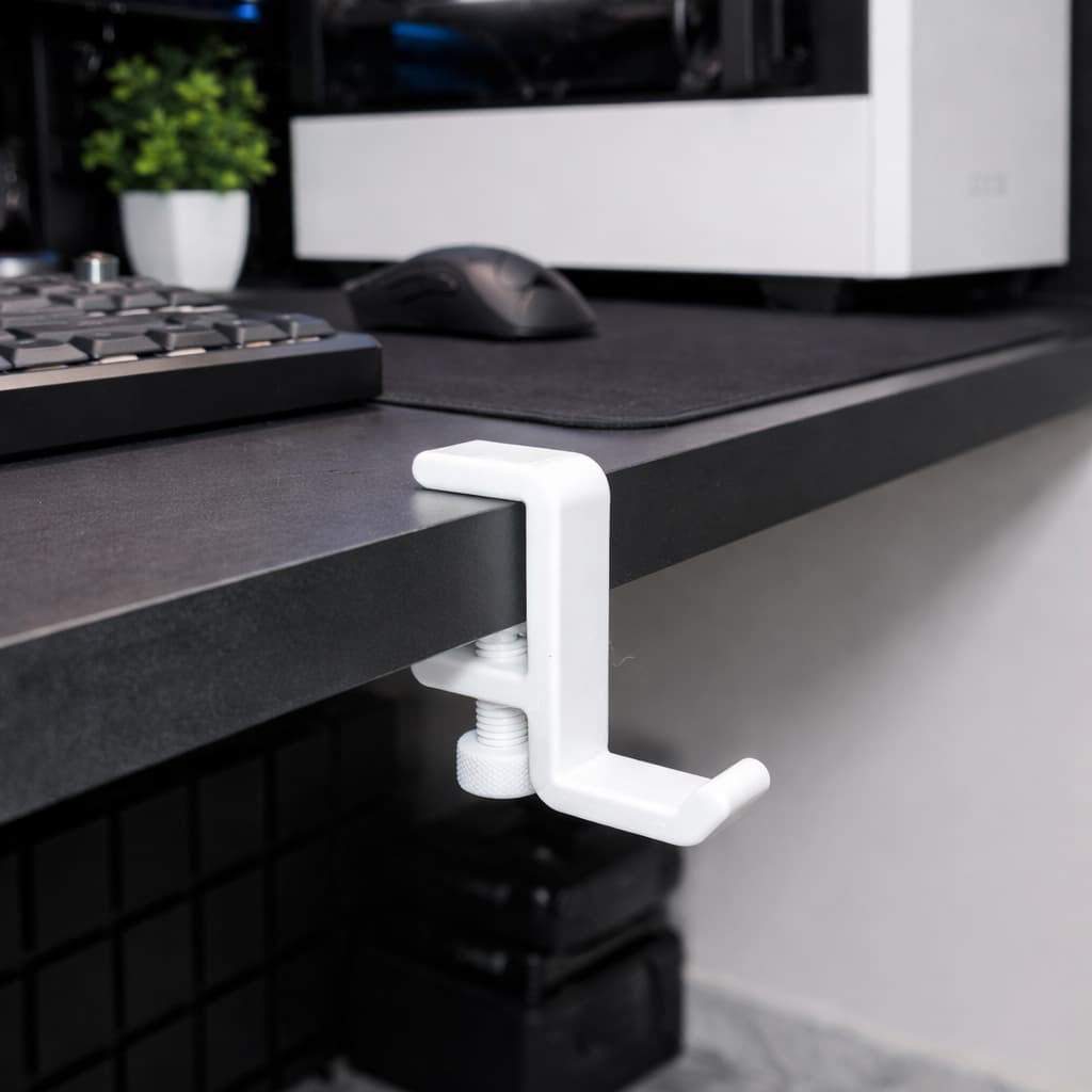 Suporte Headphone de Mesa Headset Fone de Ouvido com Presilha Organização Setup