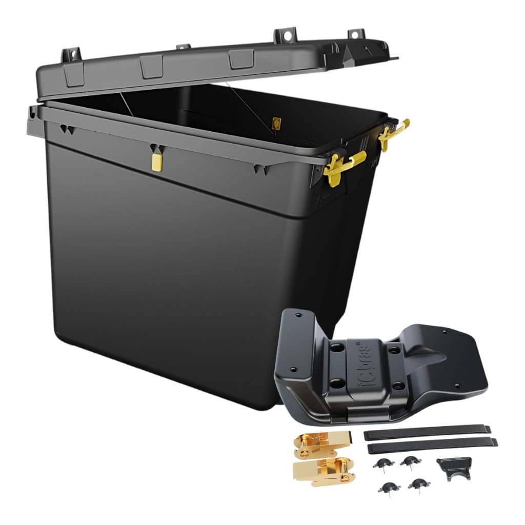 Baú Bauleto Motoboy 110 Litros Icbras Lançamento Com Suporte Universal Preto