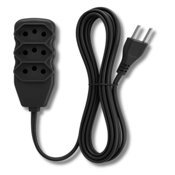Extensão Elétrica Slim 3 Tomadas Tripolar Bivolt