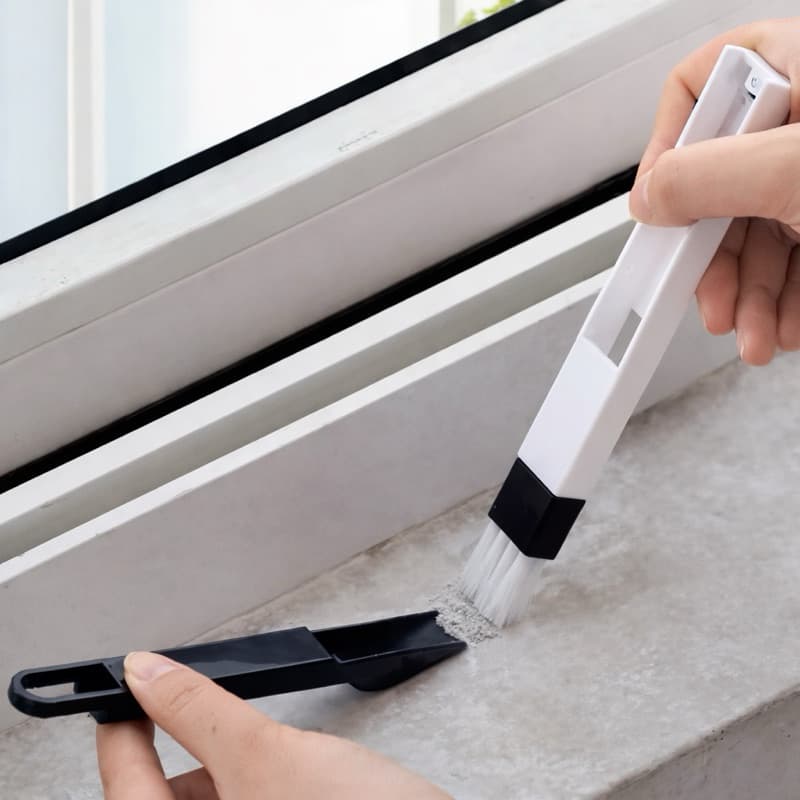 Mini Escova de Limpeza com Pá para Teclado Eletrônicos Cantos Limpeza Precisa