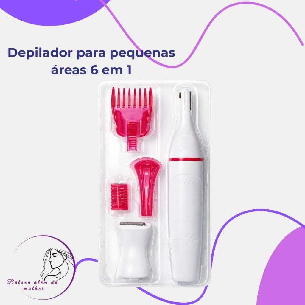 Kit Depilação Pequenas Áreas 6 em 1 Avon | Facial e Áreas Sensíveis | Portátil e Multifuncional