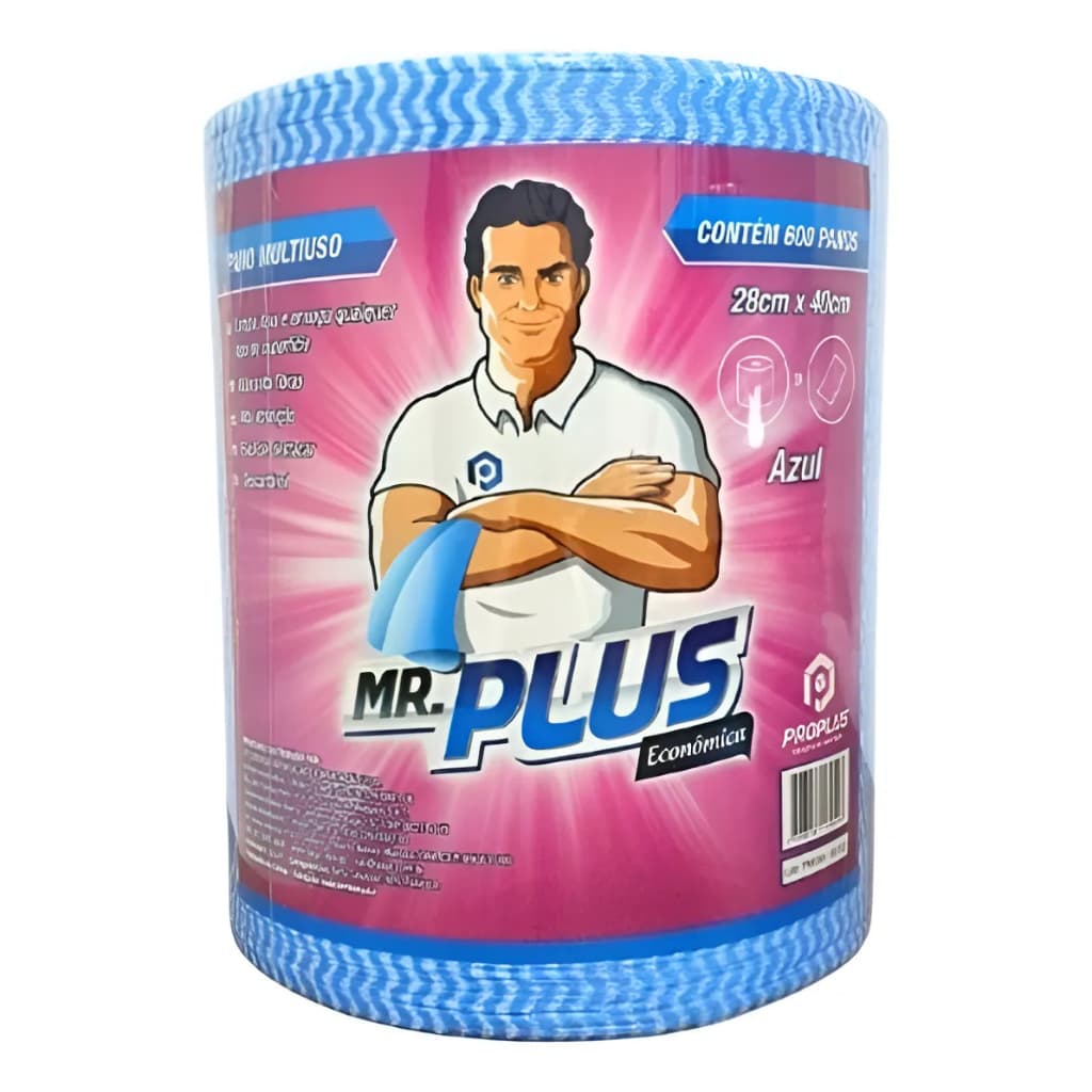 Panos Multiuso Bobina Tipo Perfex Mr Plus 600 Panos Azul