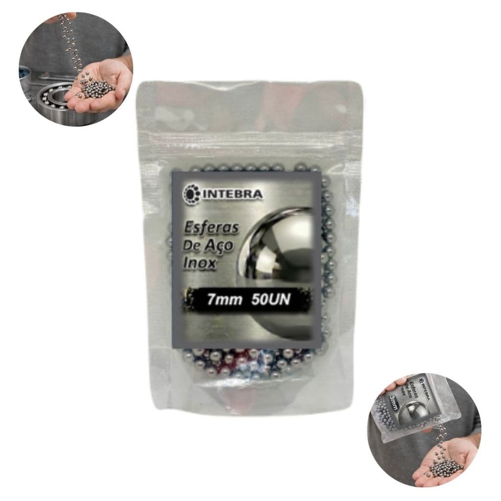 Esfera De Aço Inox 304 - 7mm - 50 Peças