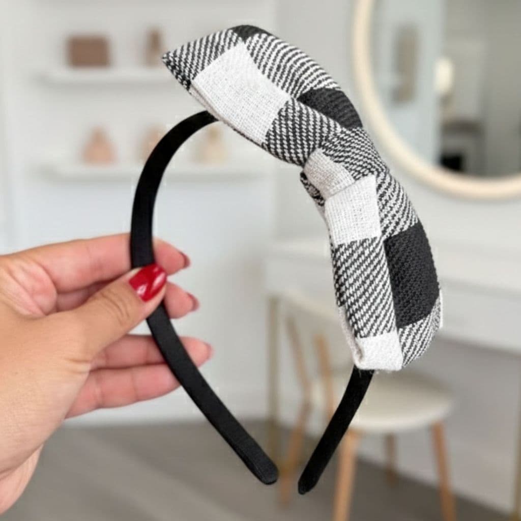 Arquinho Com Laço Grande De Cabelo Menina Infantil Arco Cr25