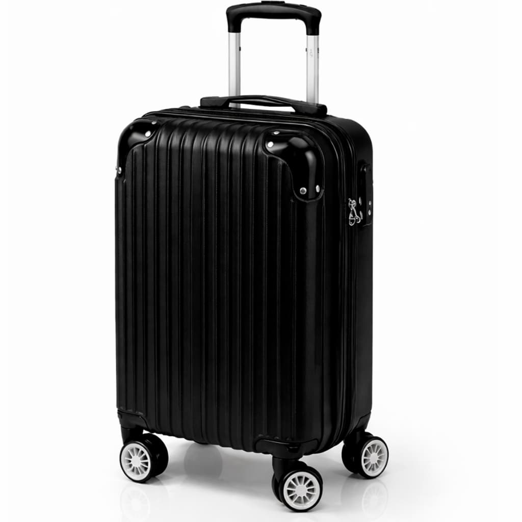 Mala de Viagem Pequena Bordo Estocasa 51x33x22cm Rígida 4 Rodas 360 Expansível