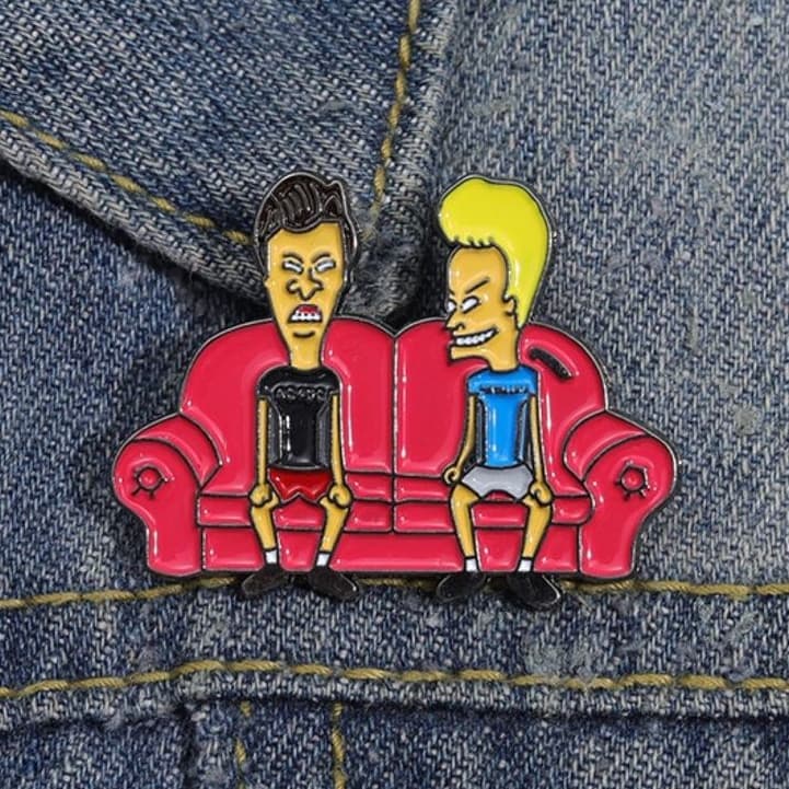 Broche Beavis and Butthead Clássico Mtv Pin Animação Rock Desenho
