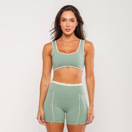 Conjunto Academia Feminino Fitness Shorts + Top em Poliamida Premium Fashion