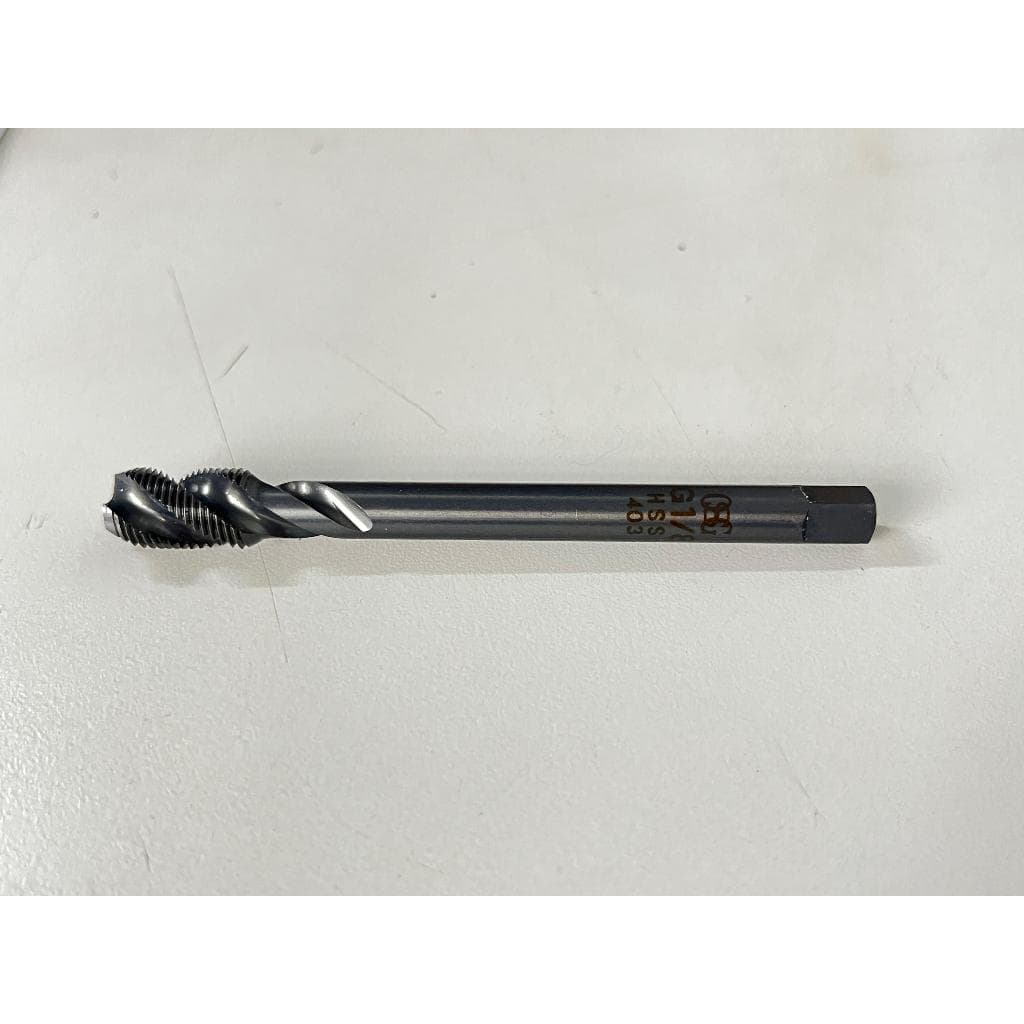 Macho Máquina HSS Passante Bsp G Helicoidal 1/8-28fpp