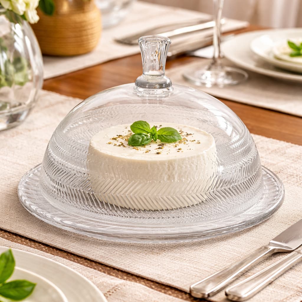Queijeira de Vidro Premium com Tampa – Elegante e Funcional
